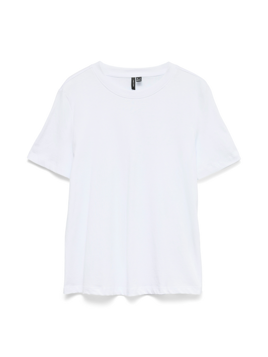 White Vero Moda Basic Cotton T Shirt