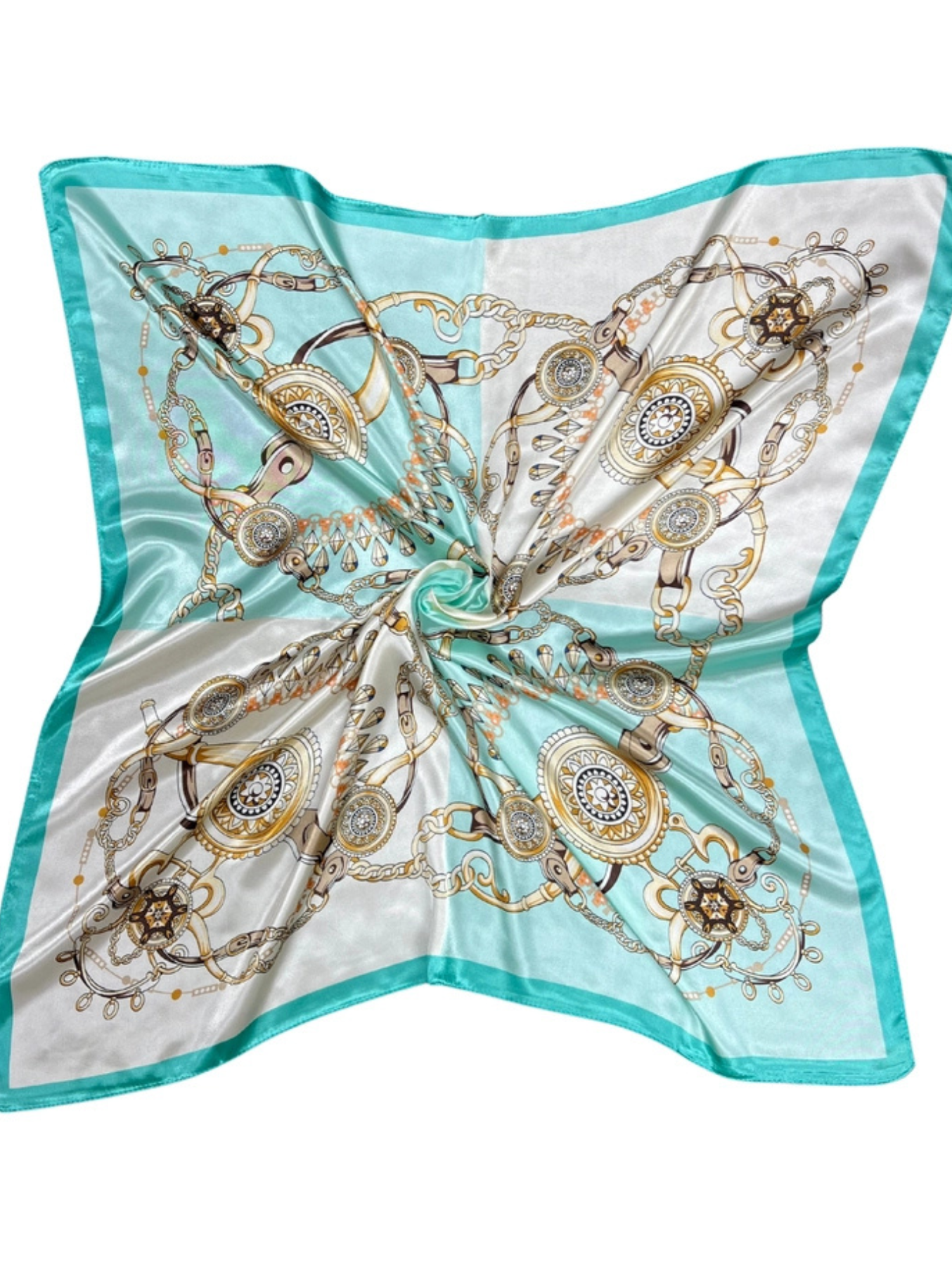 Blue Jewellery Silk Touch Square Scarf