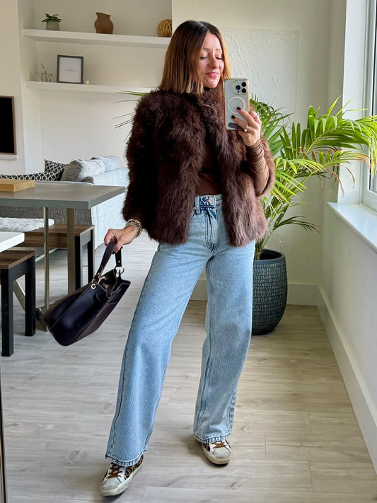 Chocolate Monroe Faux Fur Jacket