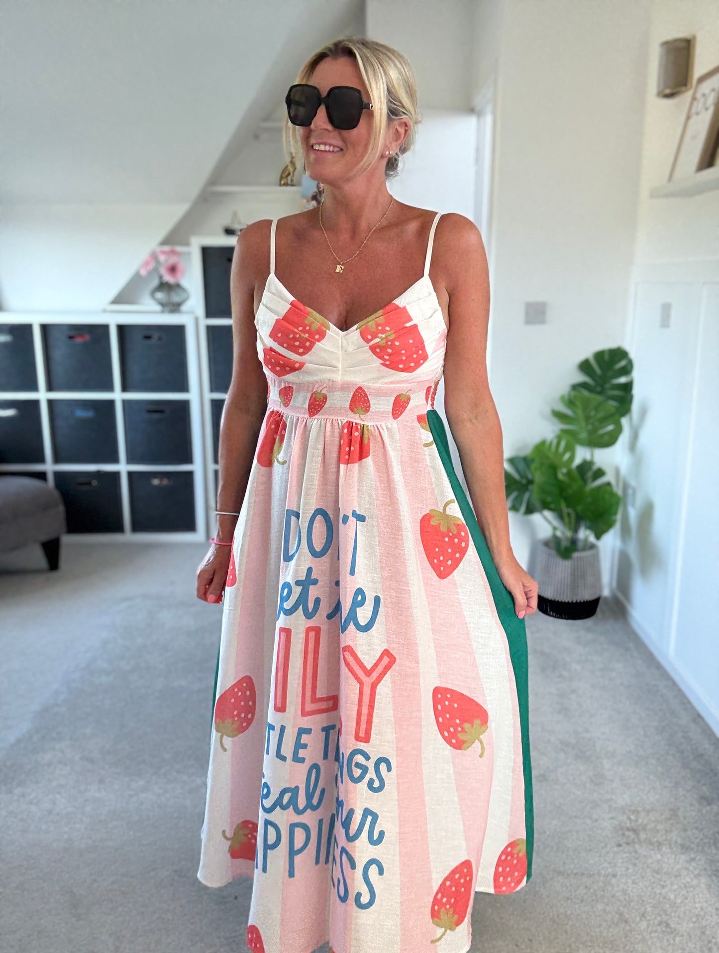 Bon Voyage Strappy Contrast Back Midi Dress