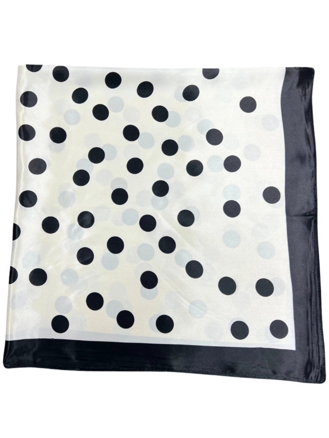 Navy/White Polka Dot Silk Touch Square Scarf