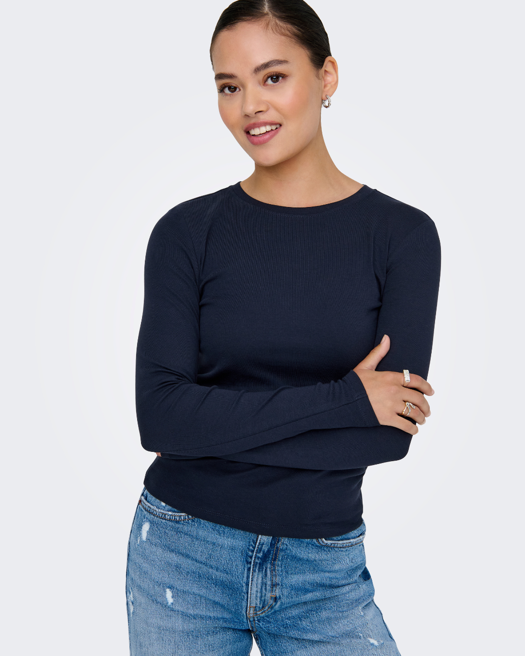Wine Riley Basic Long Sleeve T Shirt