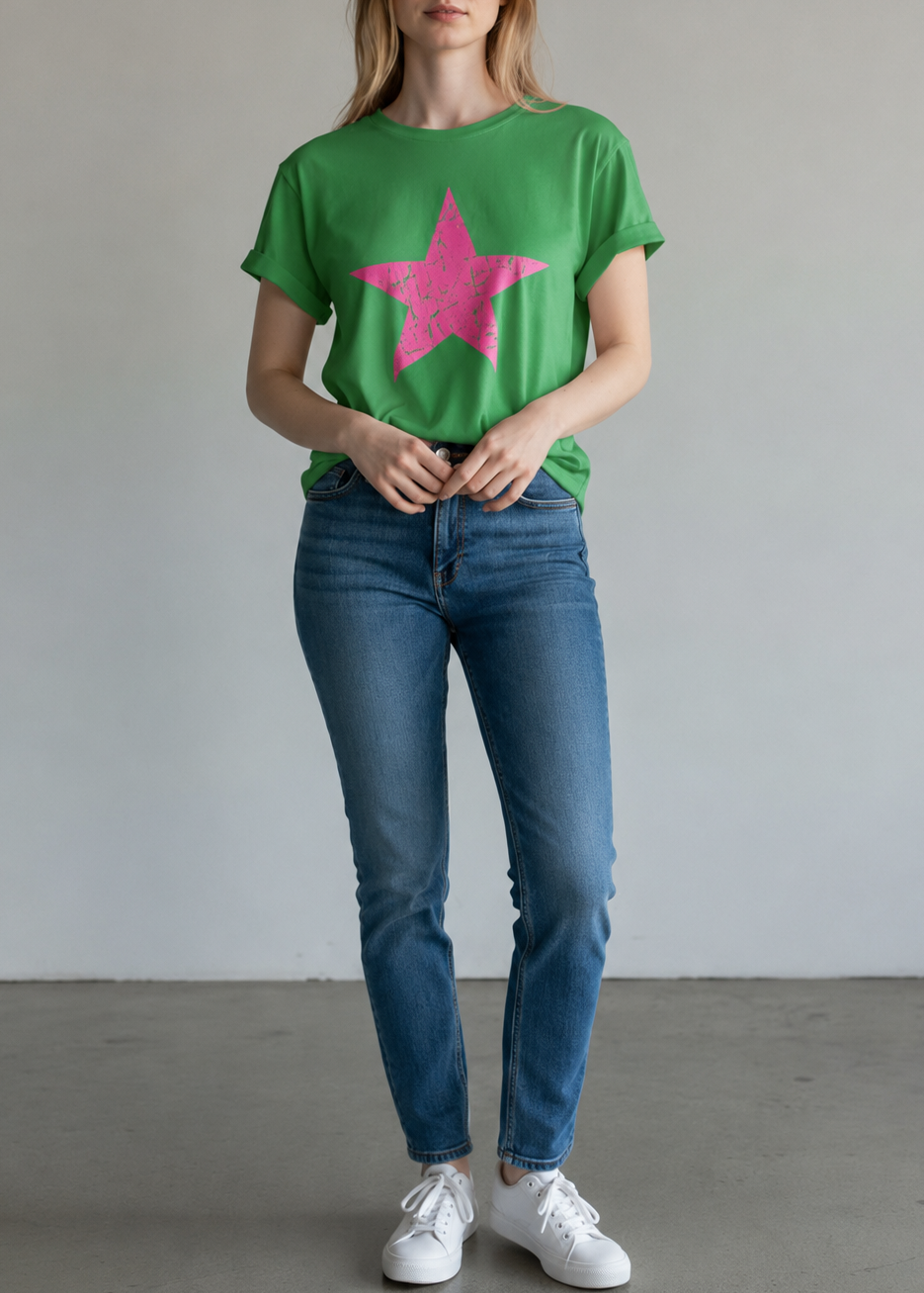 Navy/Blue Star T Shirt