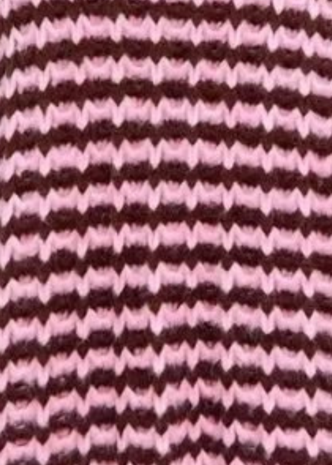 Chocolate/Pink Cosy Stripe Cardigan