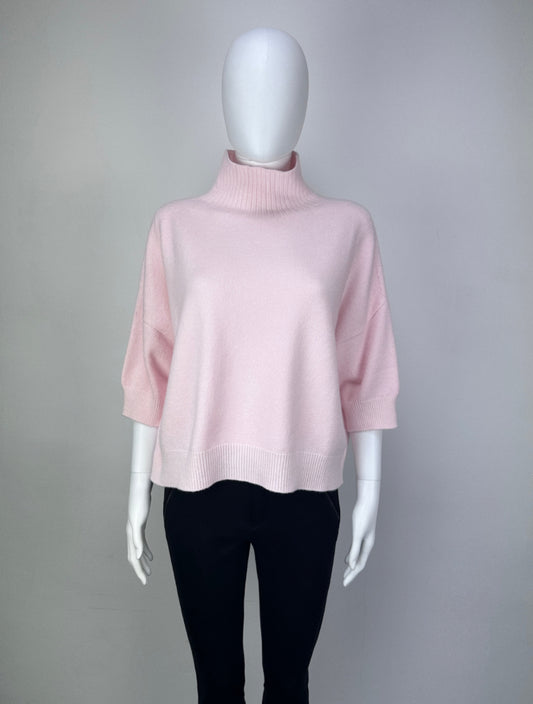 Dark Chocolate Turtleneck 3/4 Sleeve Jumper