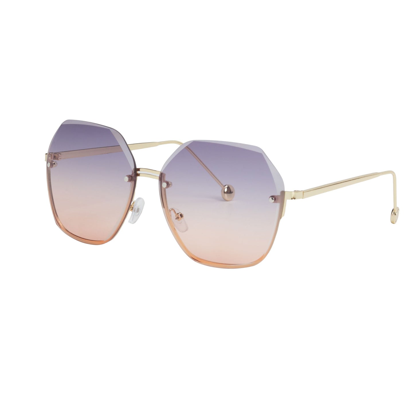 SORRENTO Brown/Gold Hex Sunglasses