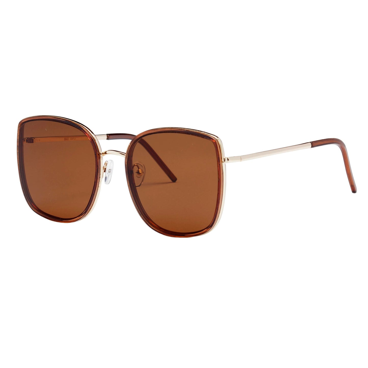 SORRENTO Brown/Gold Hex Sunglasses