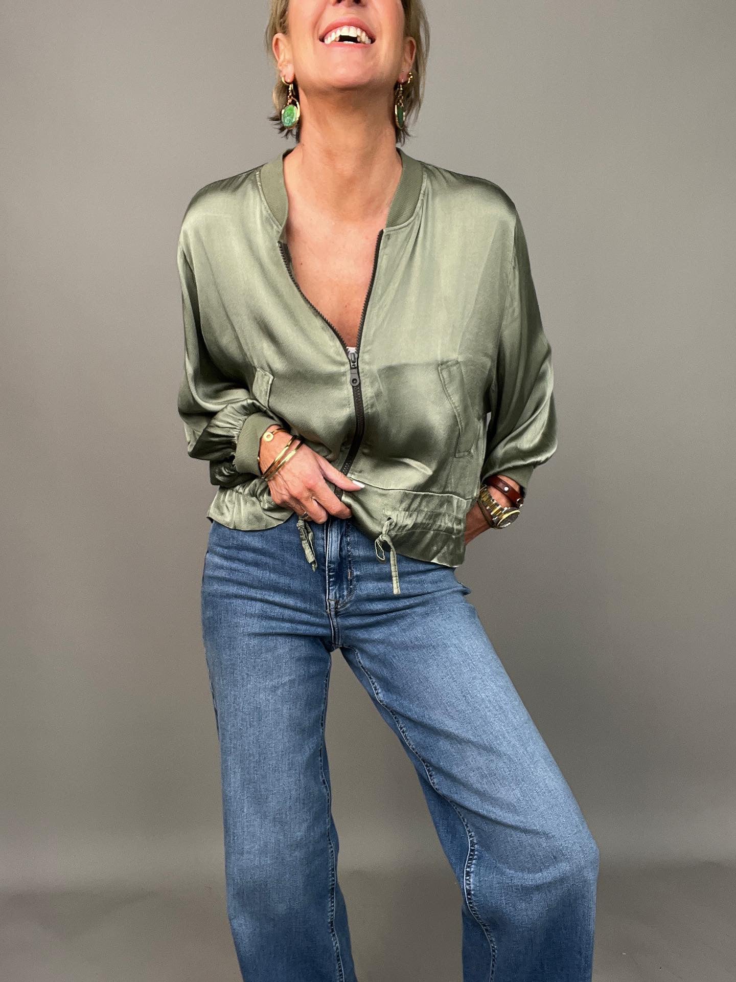 Madison Medium Blue High Waist Wide Leg Jeans