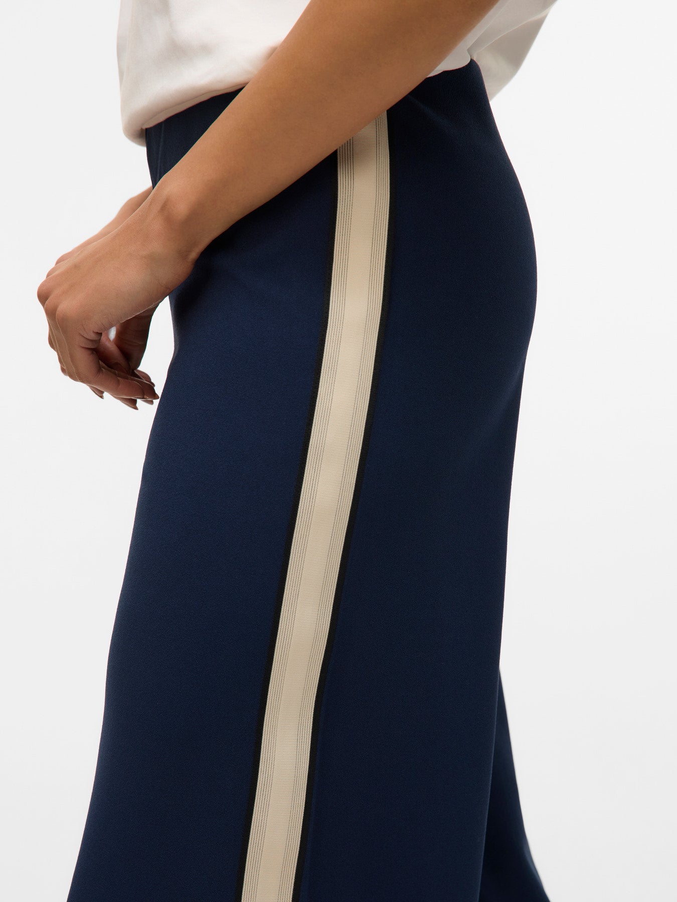 Berlin Navy Panel Wide Leg Trousers