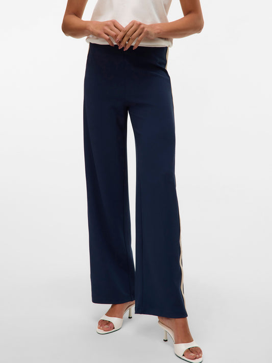 Berlin Navy Panel Wide Leg Trousers
