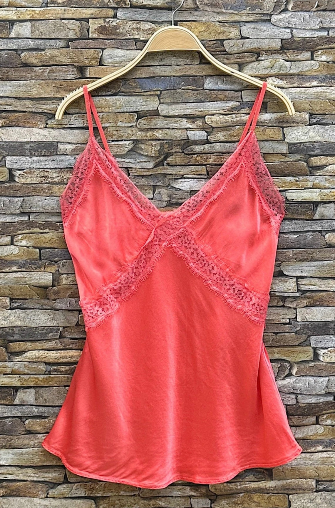 Lace Satin Cami Top