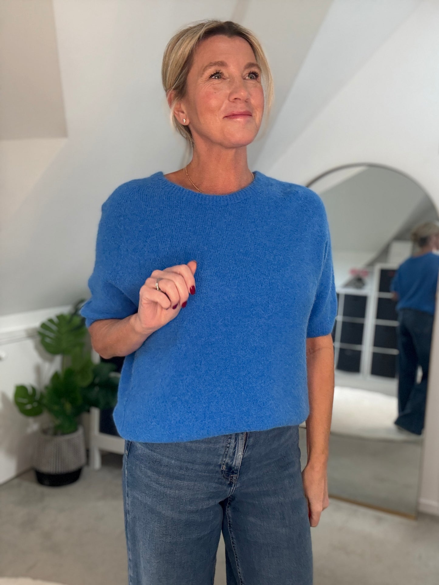 Cobalt Fluffy S/S Jumper