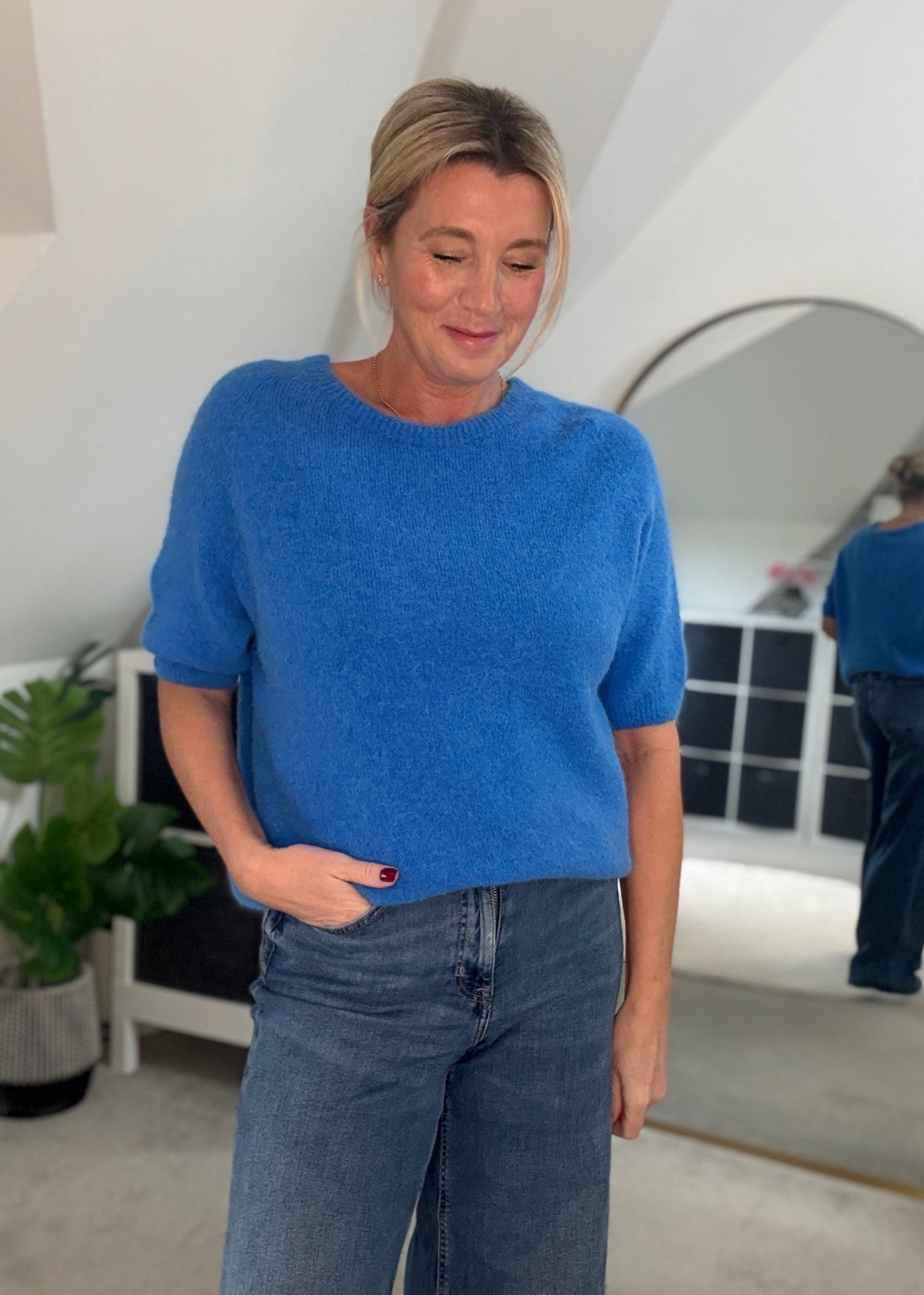 Cobalt Fluffy S/S Jumper