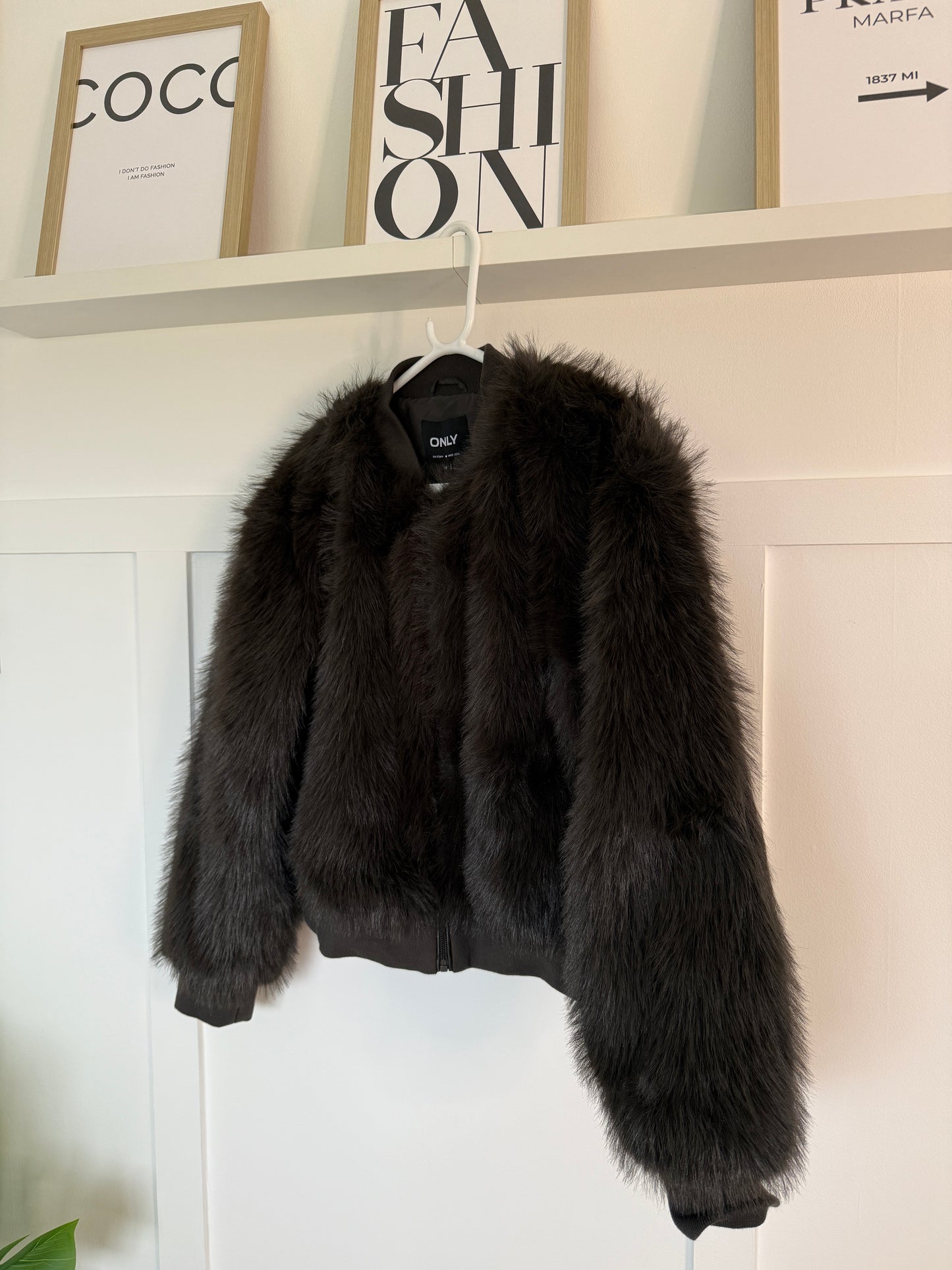Manny Phantom Faux Fur Bomber Jacket