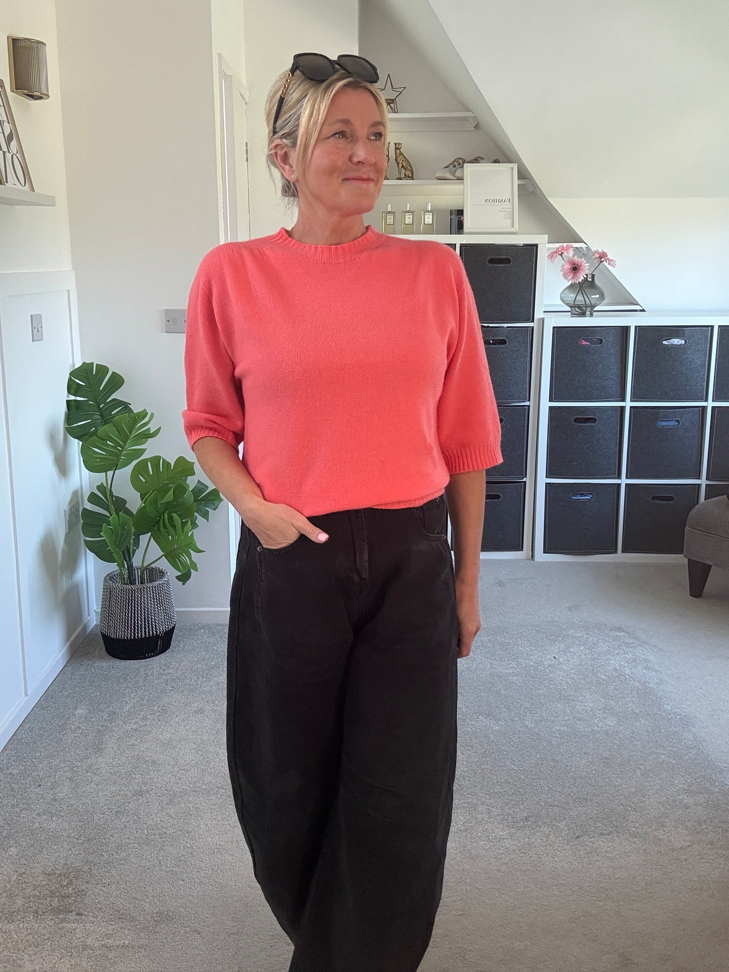 Coral Half Sleeve Jumper