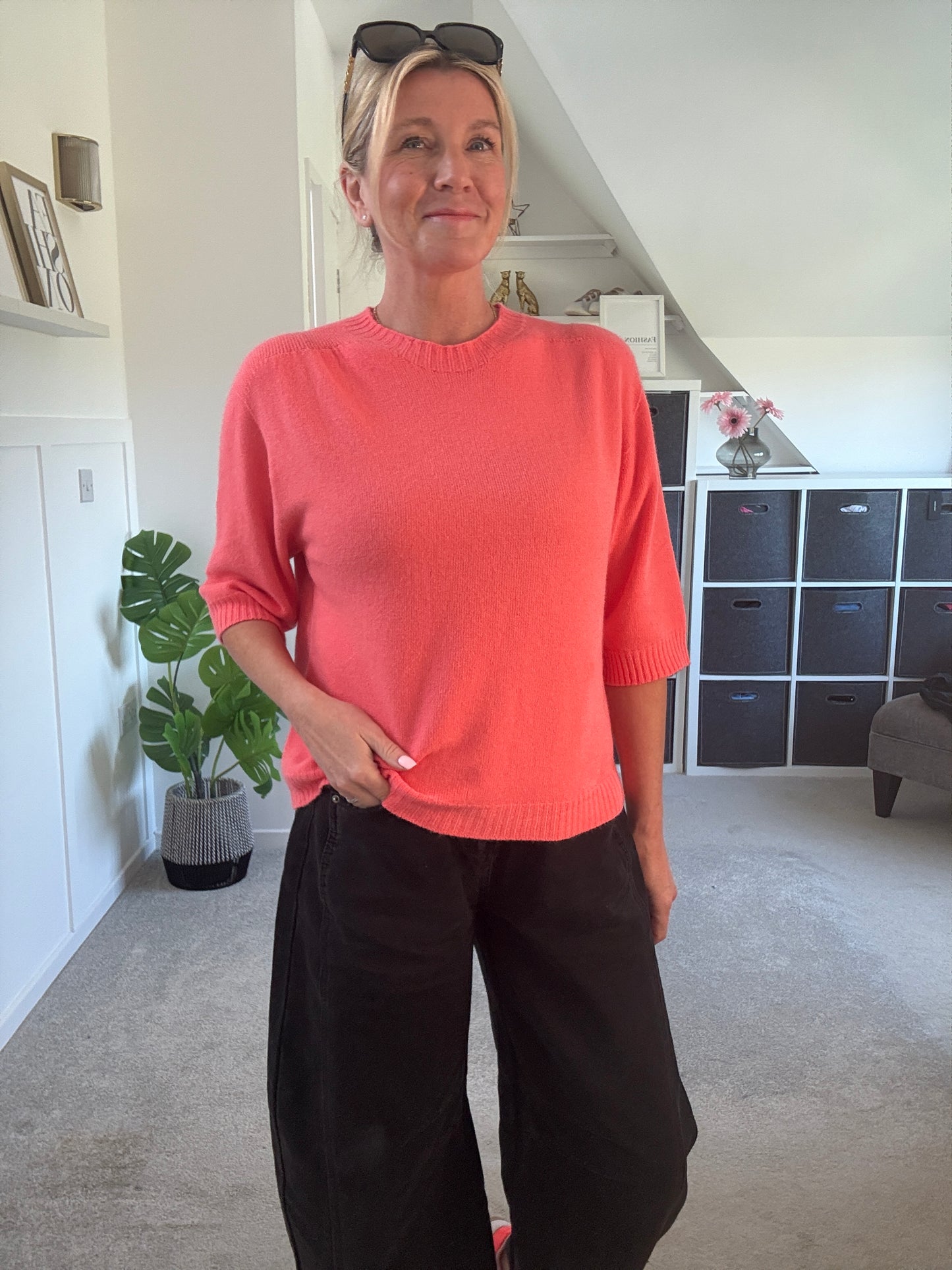 Coral Half Sleeve Jumper