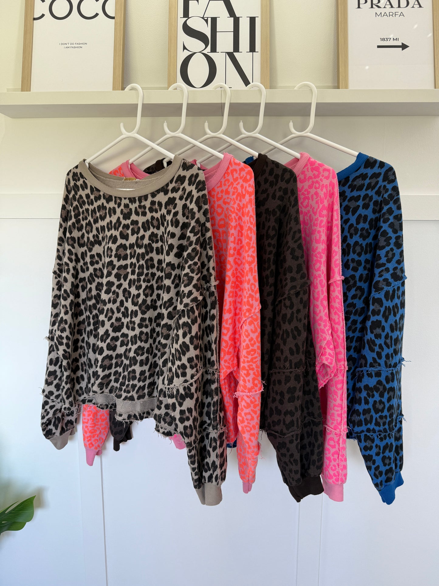 Chocolate Leopard Oversized Sweatshirt
