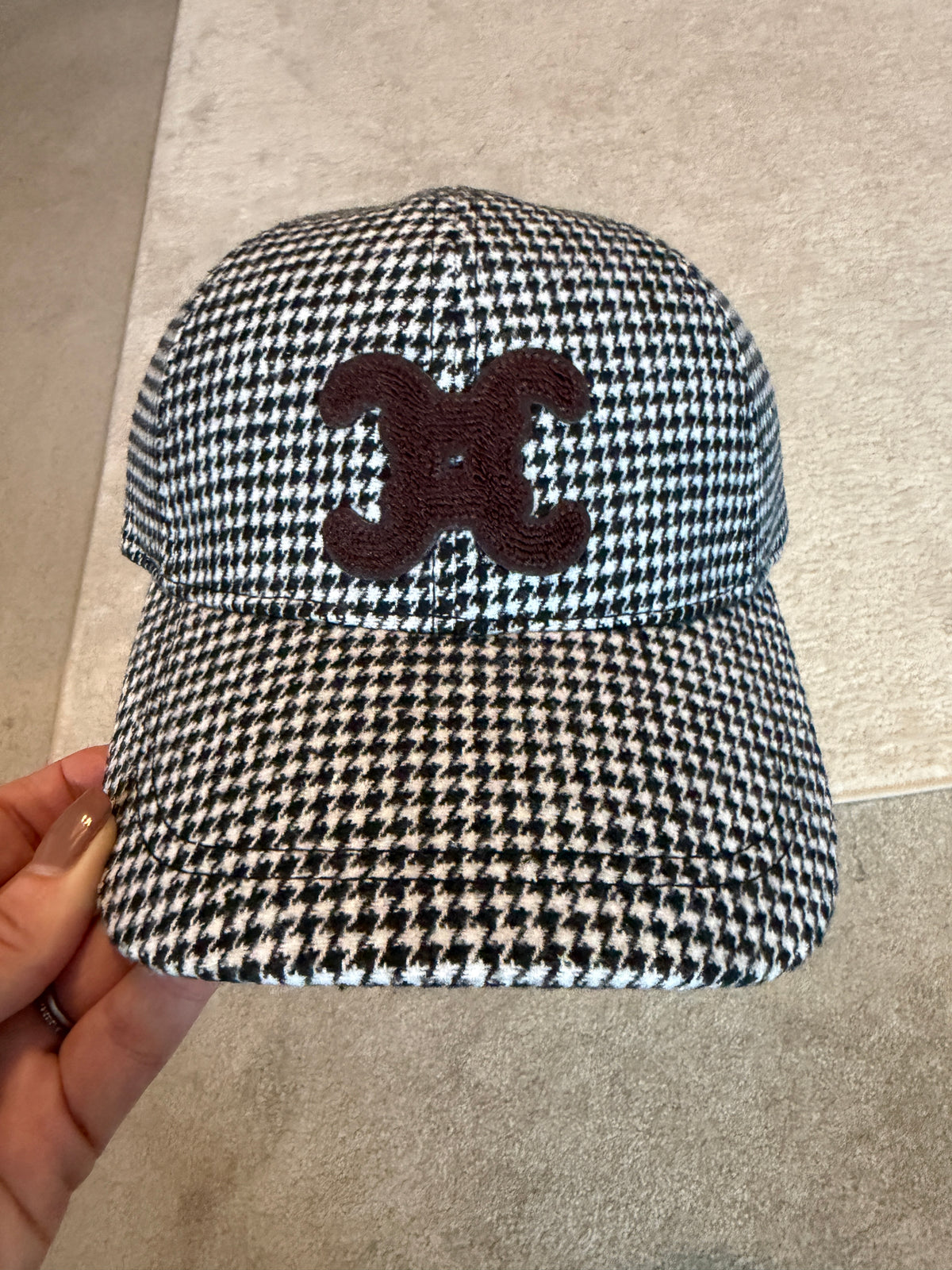 Brown Heritage Check Baseball Cap
