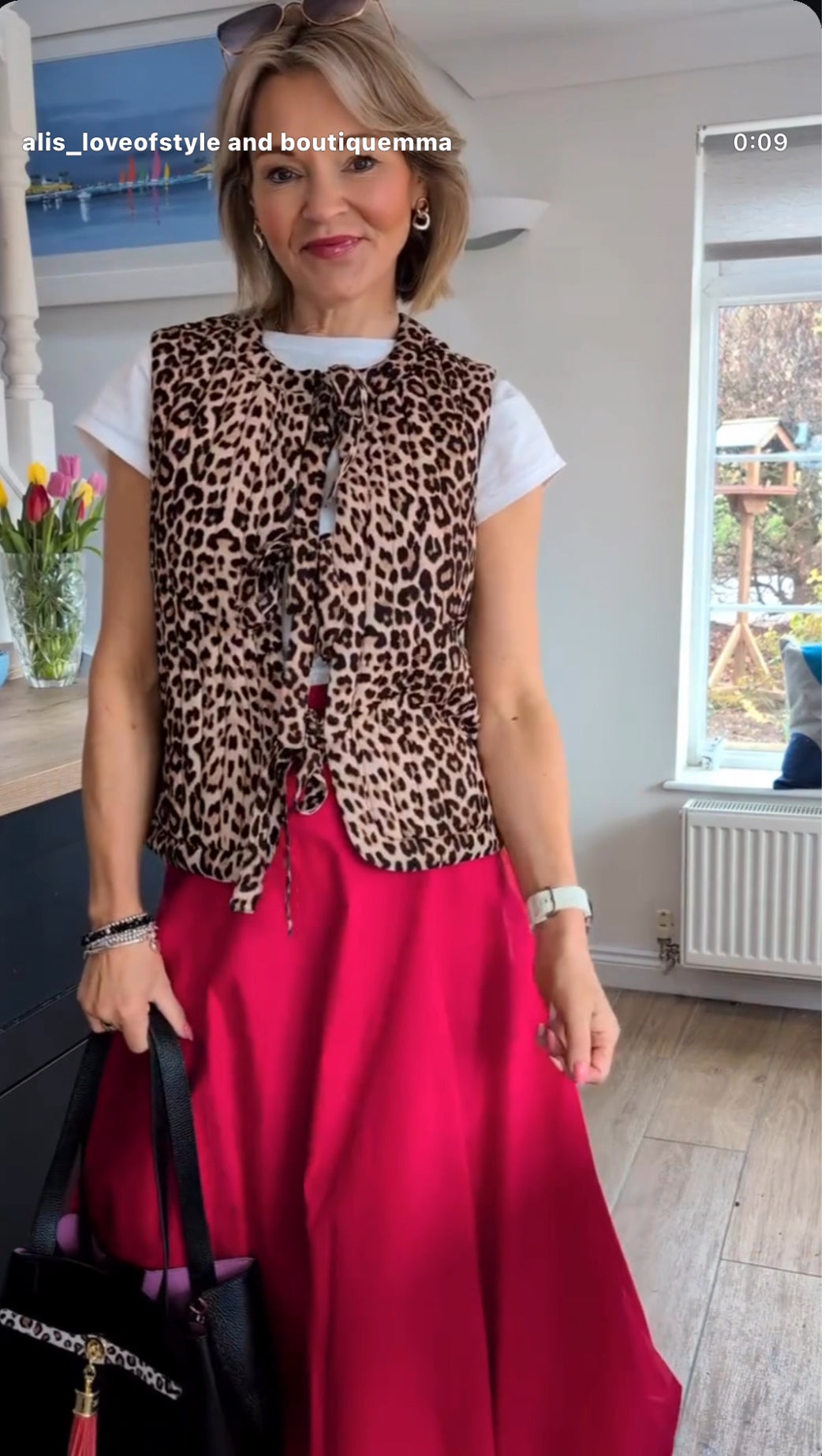 Leopard Lara Quilted Bow Tie Waistcoat