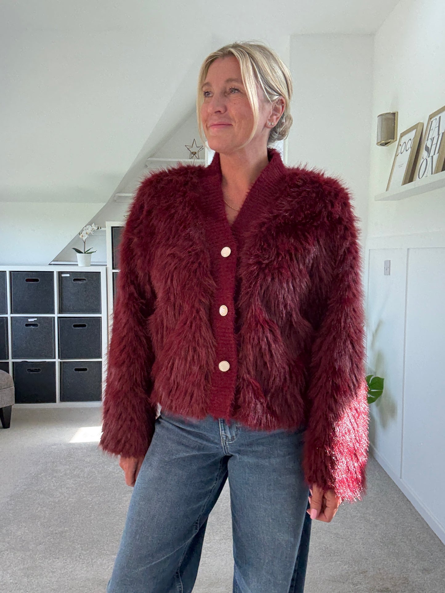 Faux Fur Cardigan