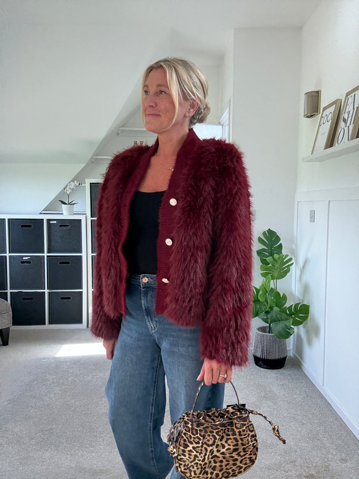Faux Fur Cardigan