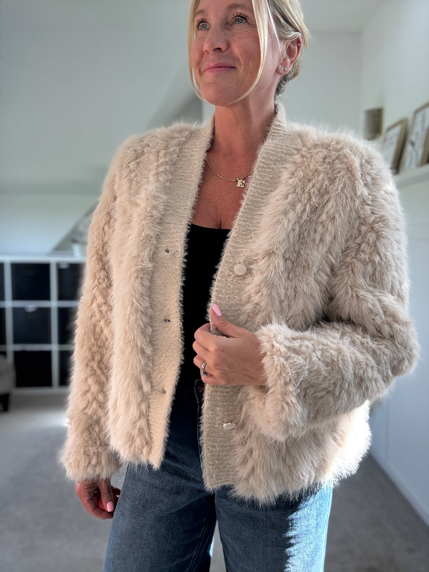 Faux Fur Cardigan