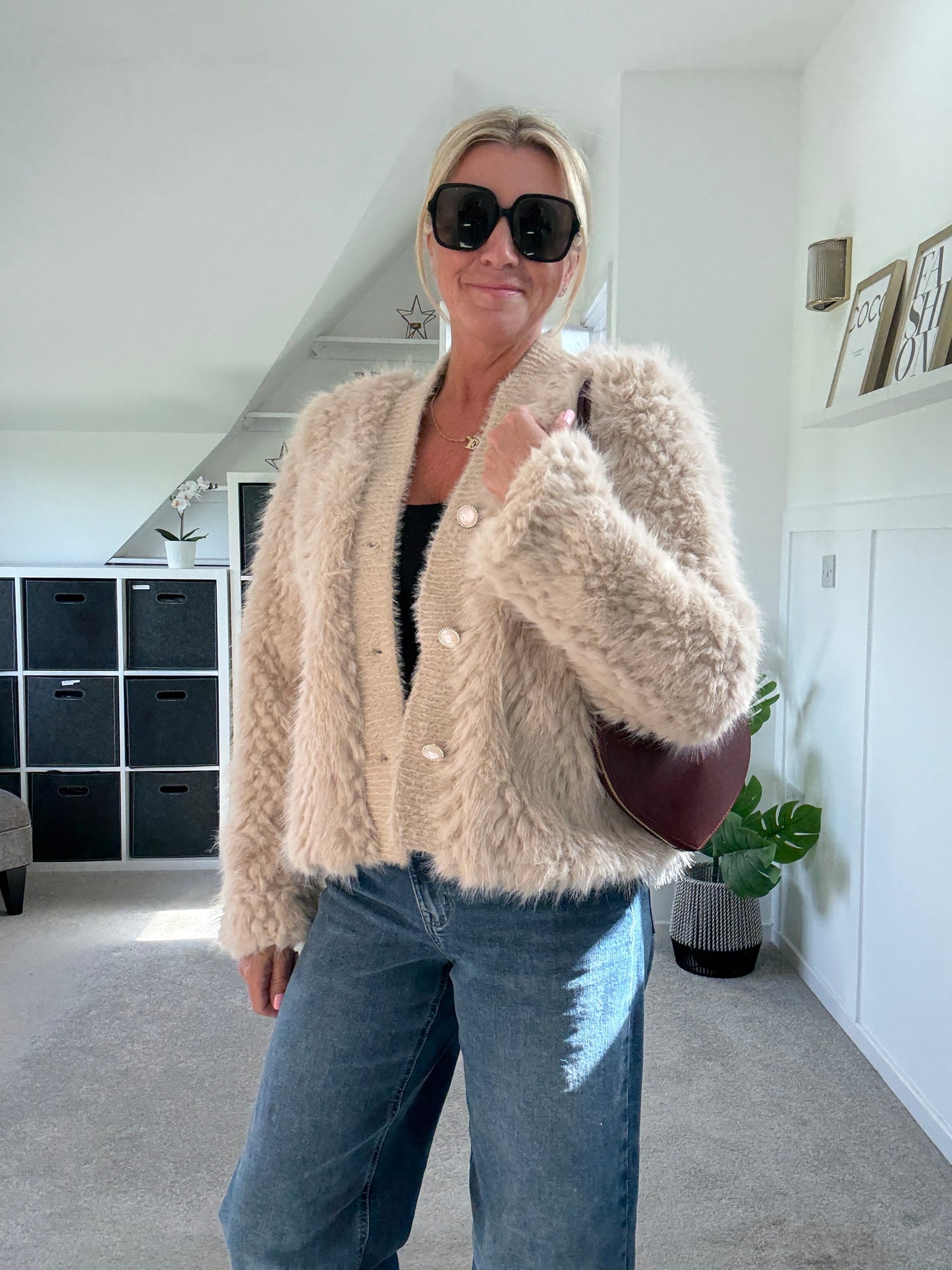 Faux Fur Cardigan