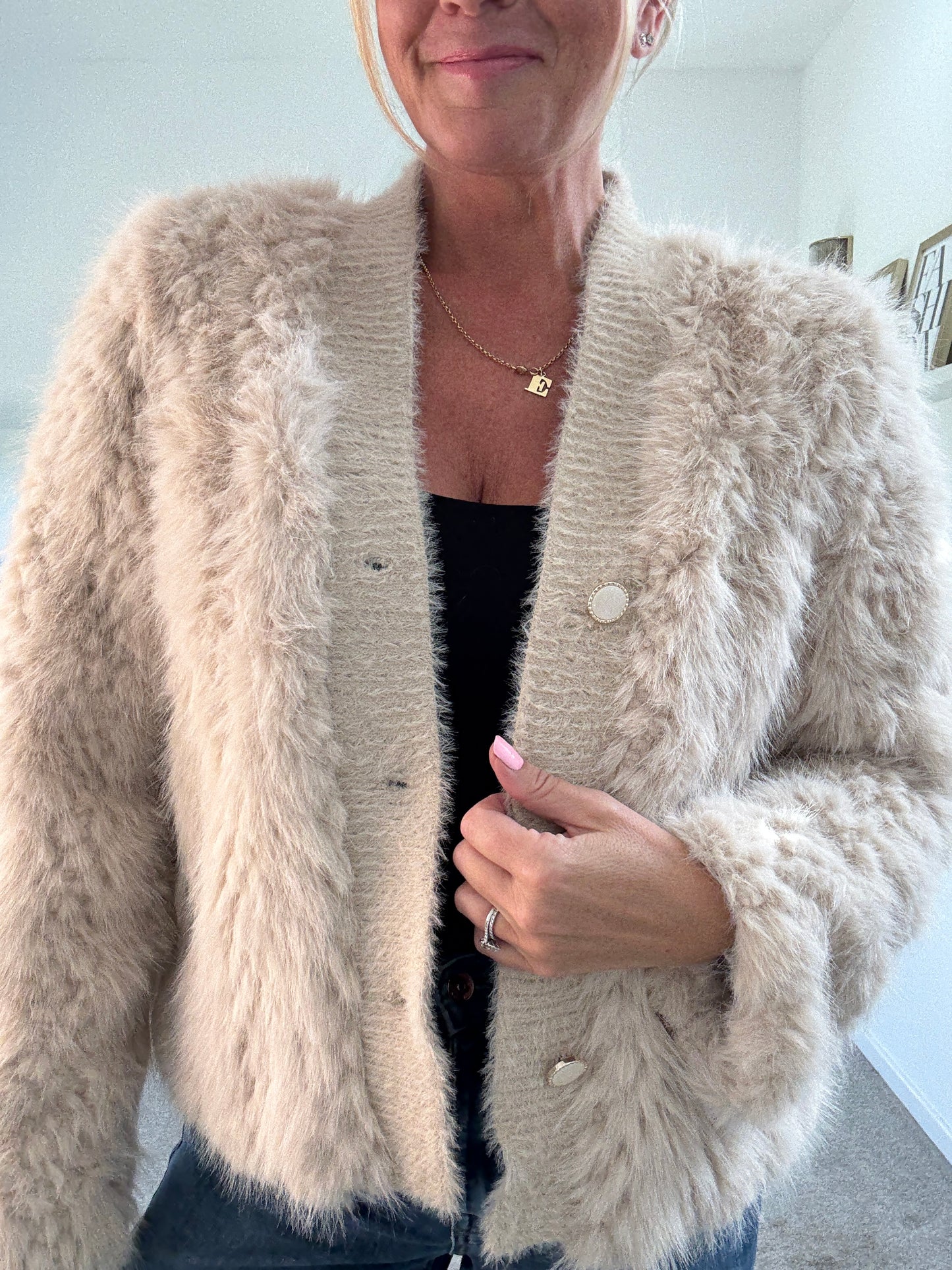 Faux Fur Cardigan
