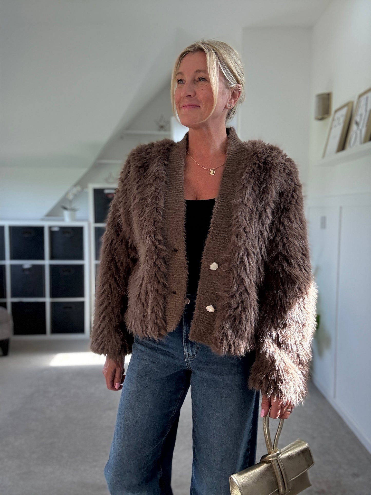 Faux Fur Cardigan