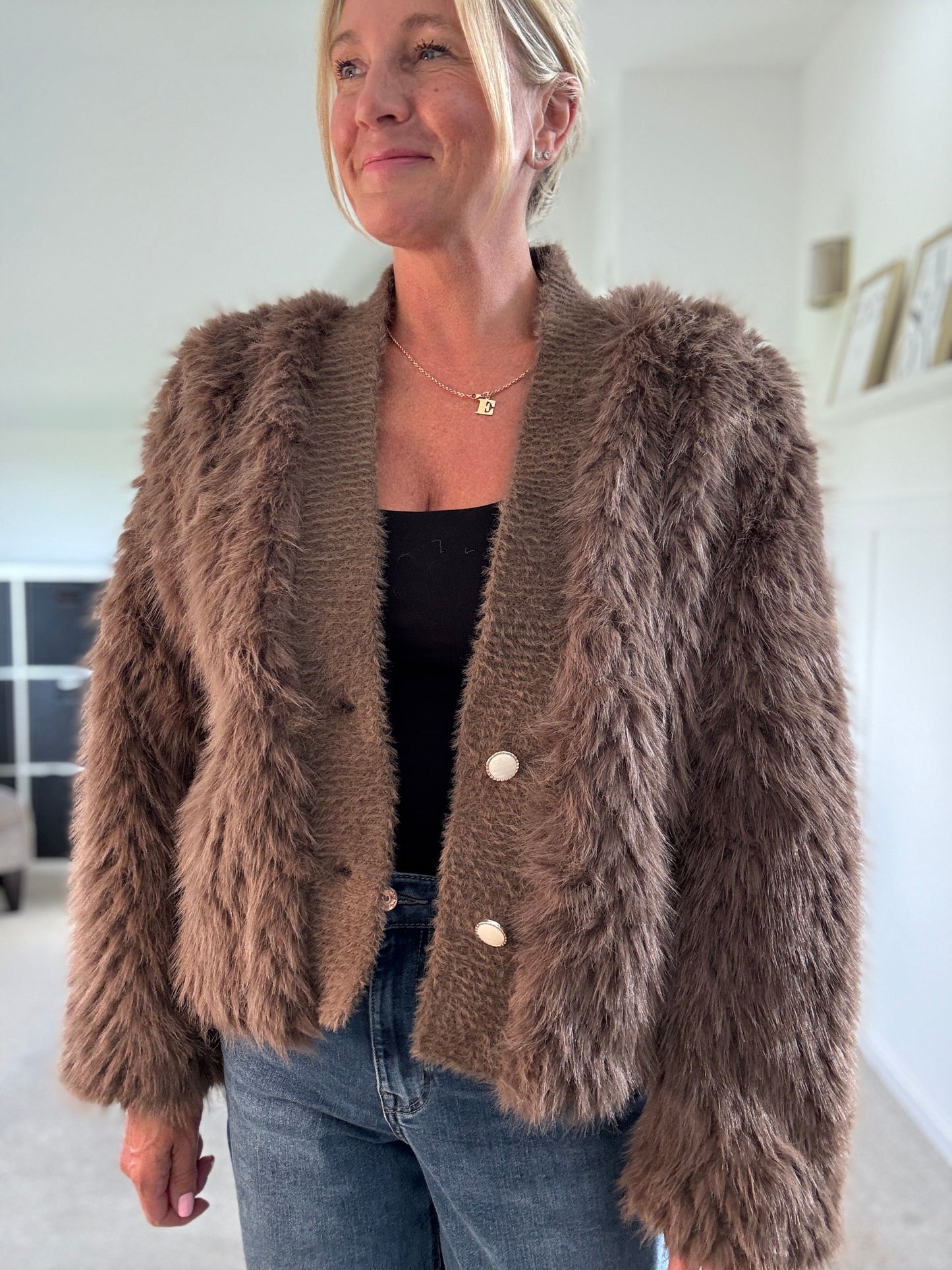 Faux Fur Cardigan
