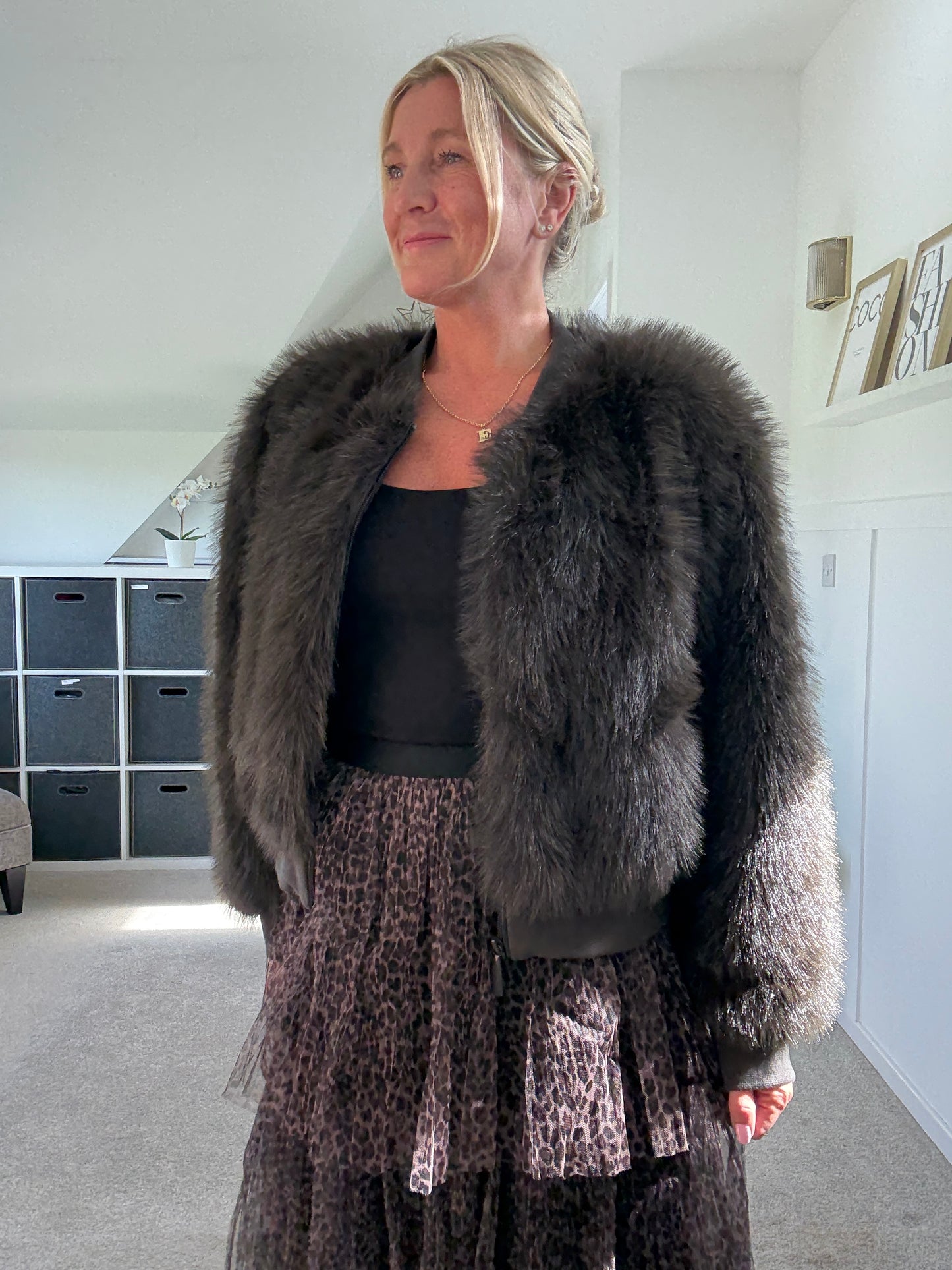 Stella Tiered Leopard Print Tulle Maxi Skirt