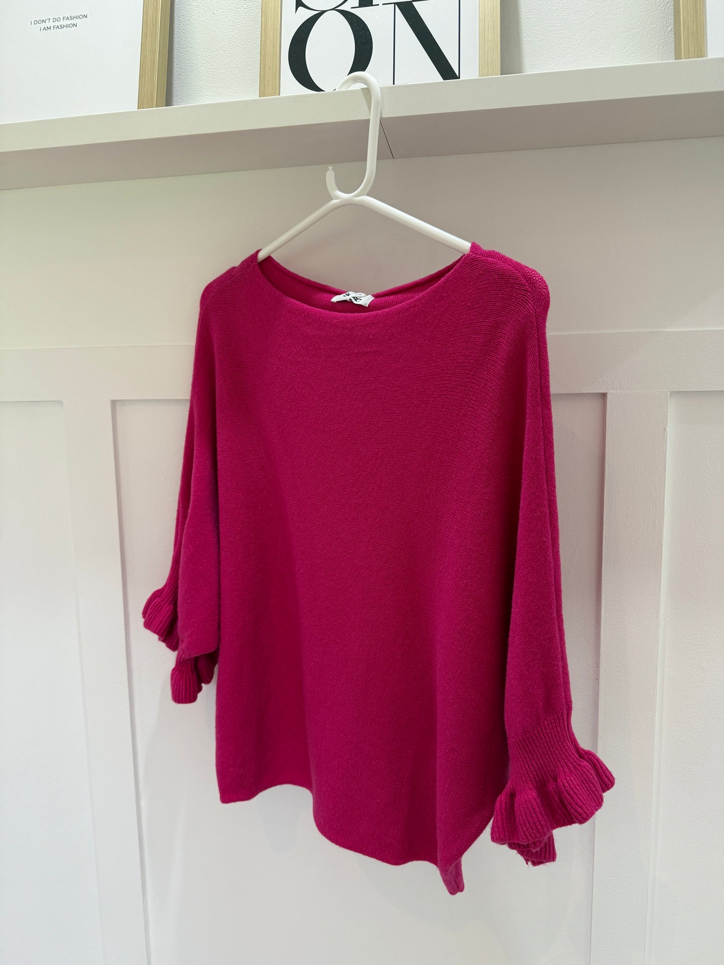 Frill Sleeve Batwing Jumper