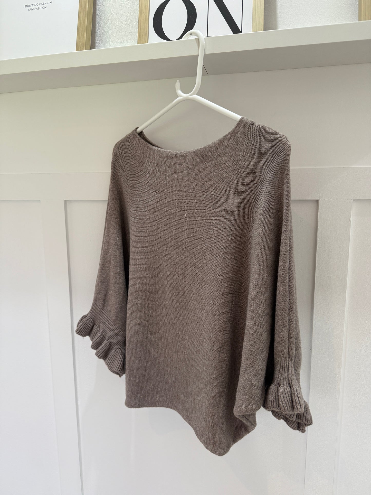 Frill Sleeve Batwing Jumper