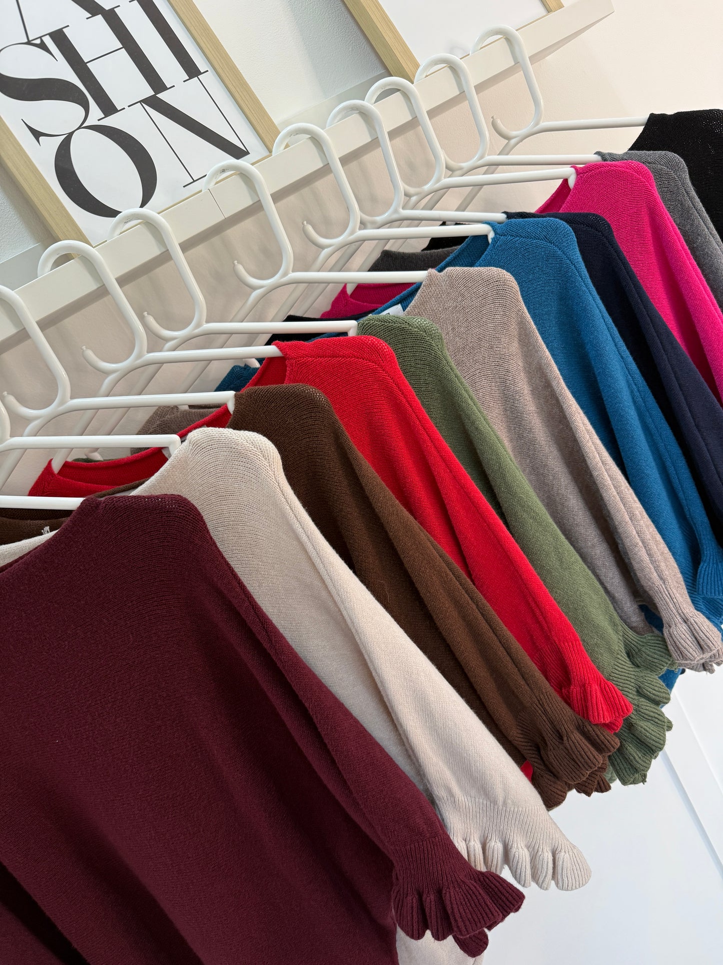 Frill Sleeve Batwing Jumper