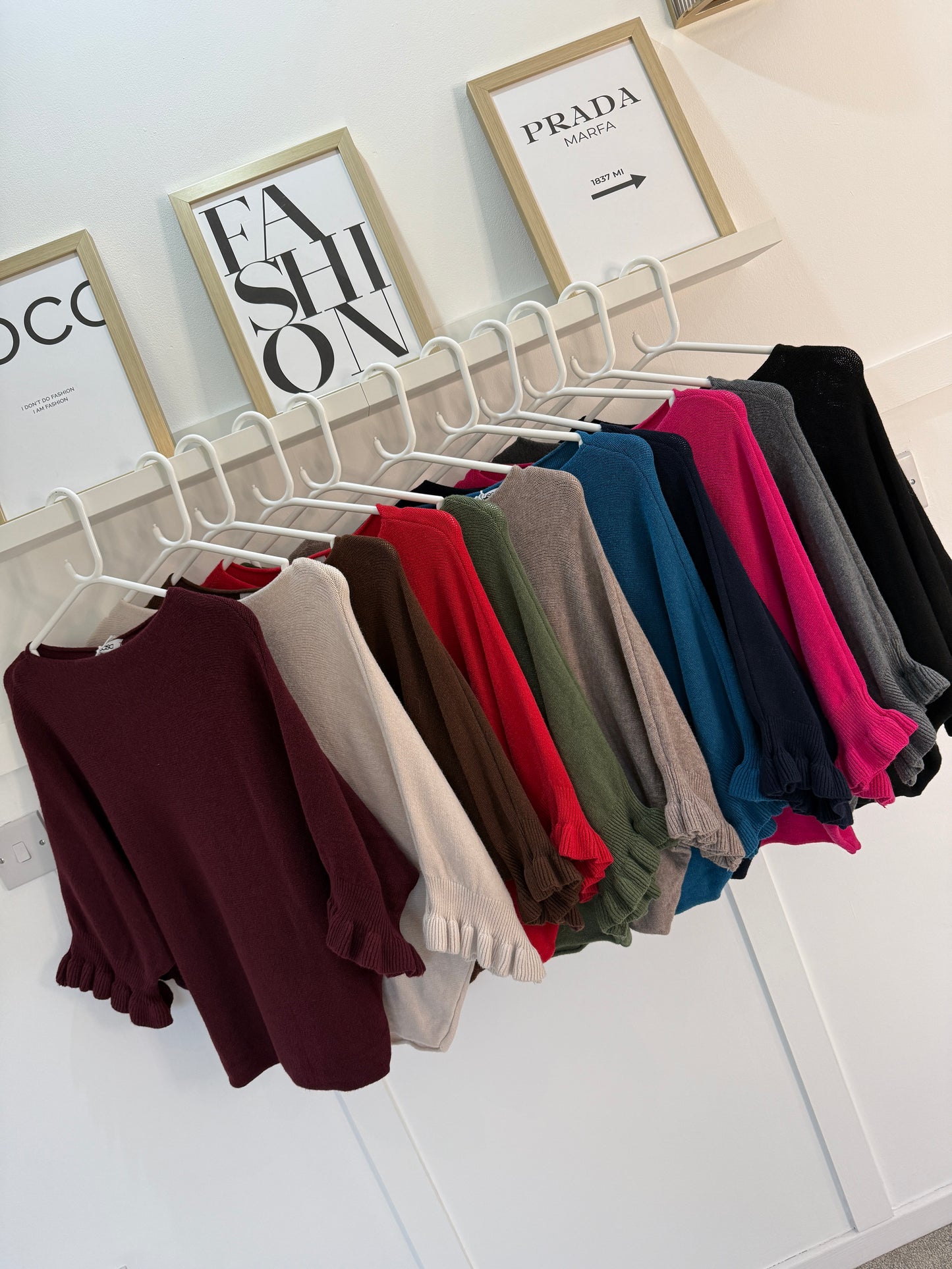 Frill Sleeve Batwing Jumper