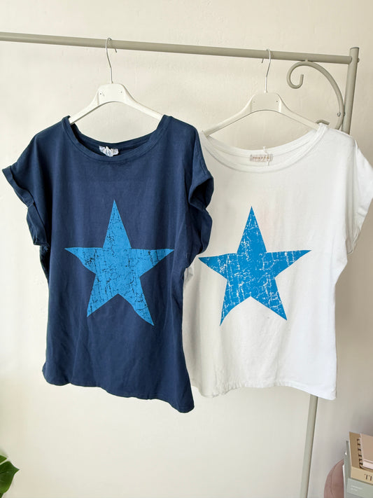 Navy/Blue Star T Shirt
