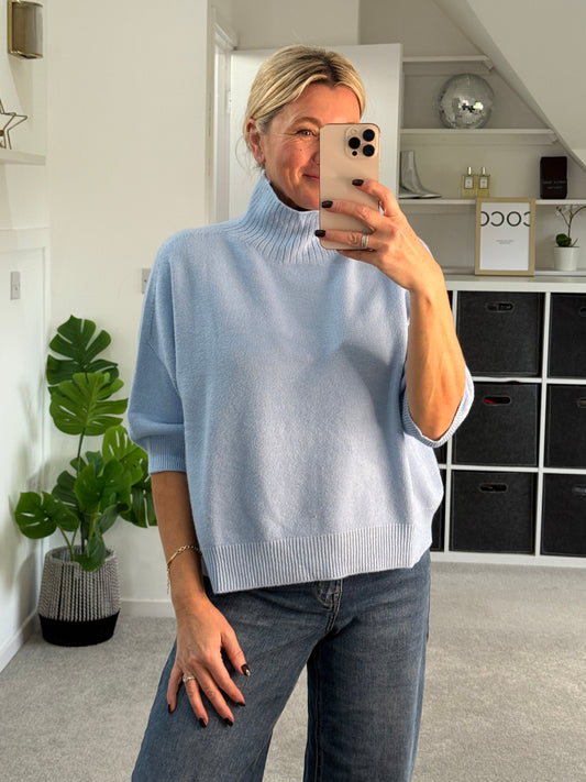 Shadow Turtleneck 3/4 Sleeve Jumper