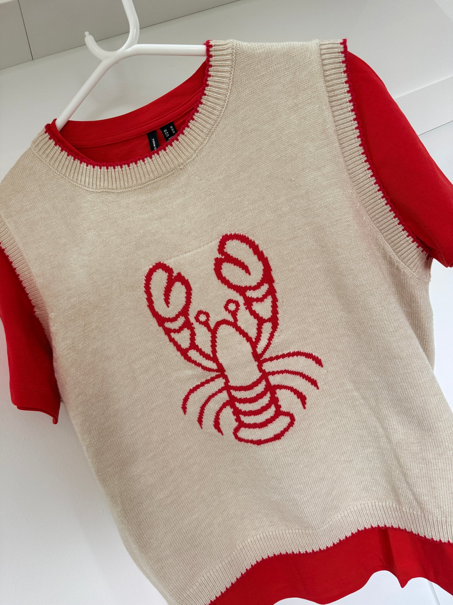 Red Vero Moda Basic Cotton T Shirt