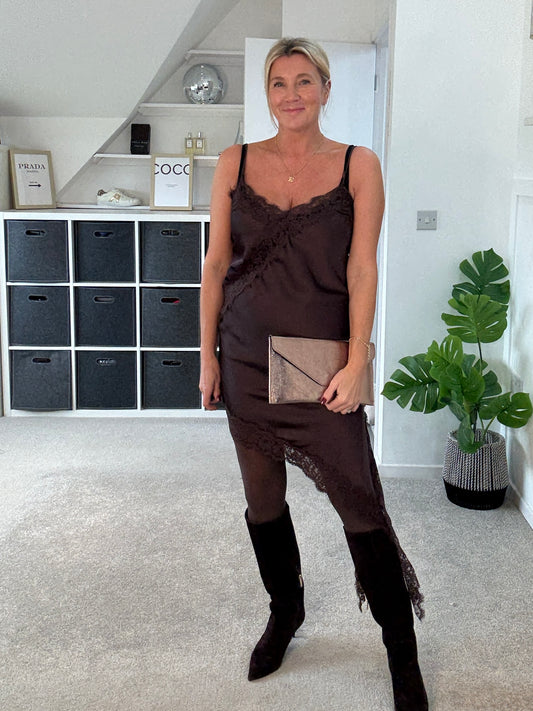 Asymmetric Satin/Lace Dress | 3 colours