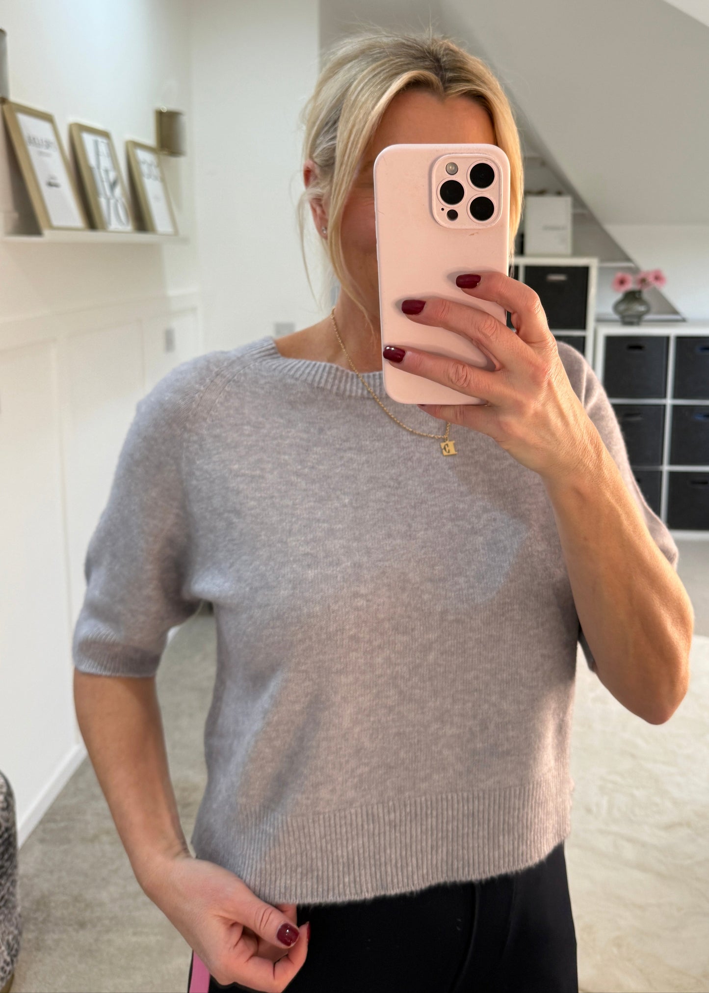 Navy Short Sleeve Jumper