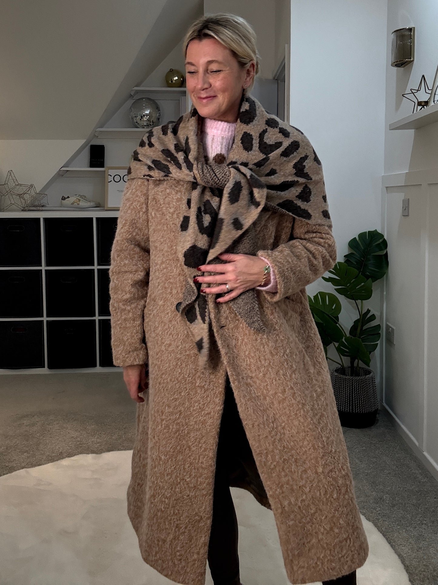 Mocha Double Breasted Cosy Coat