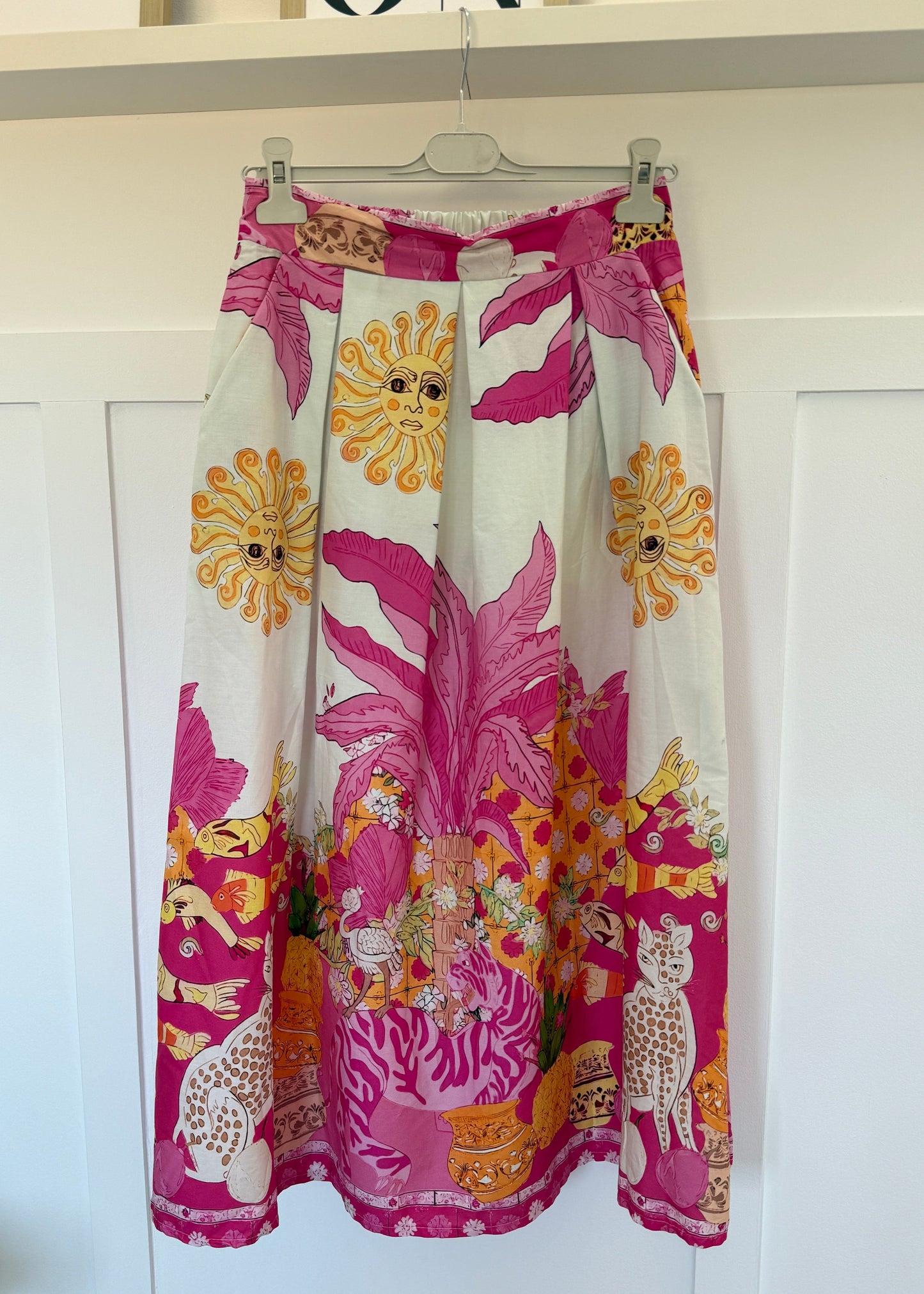 Cobalt Celestial Print Summer Skirt