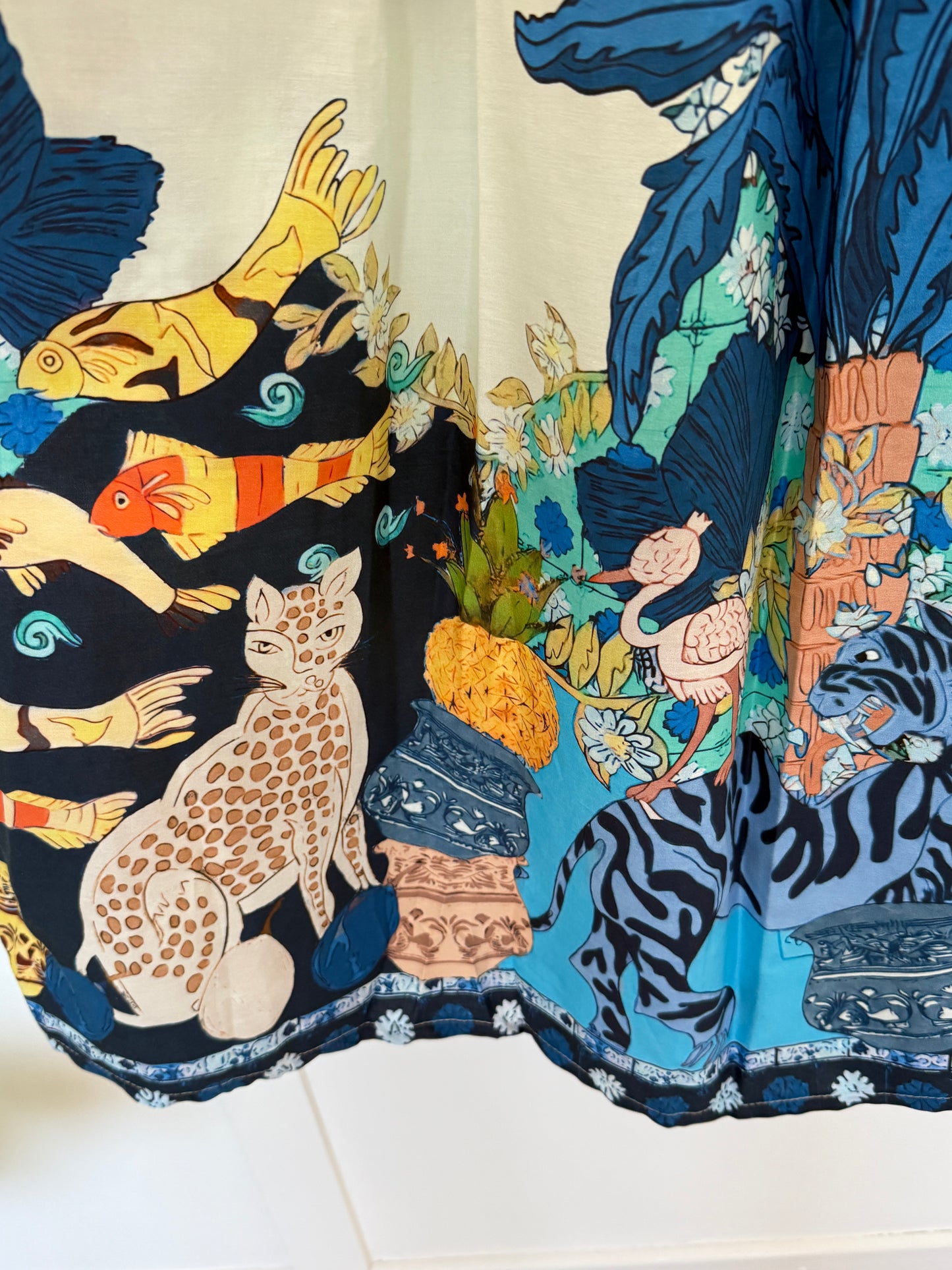 Cobalt Celestial Print Summer Skirt