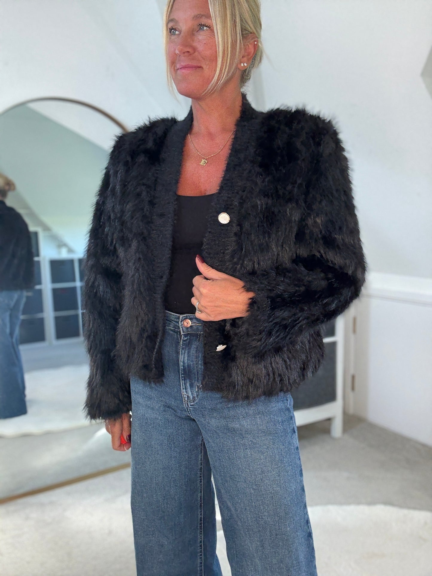 Faux Fur Cardigan