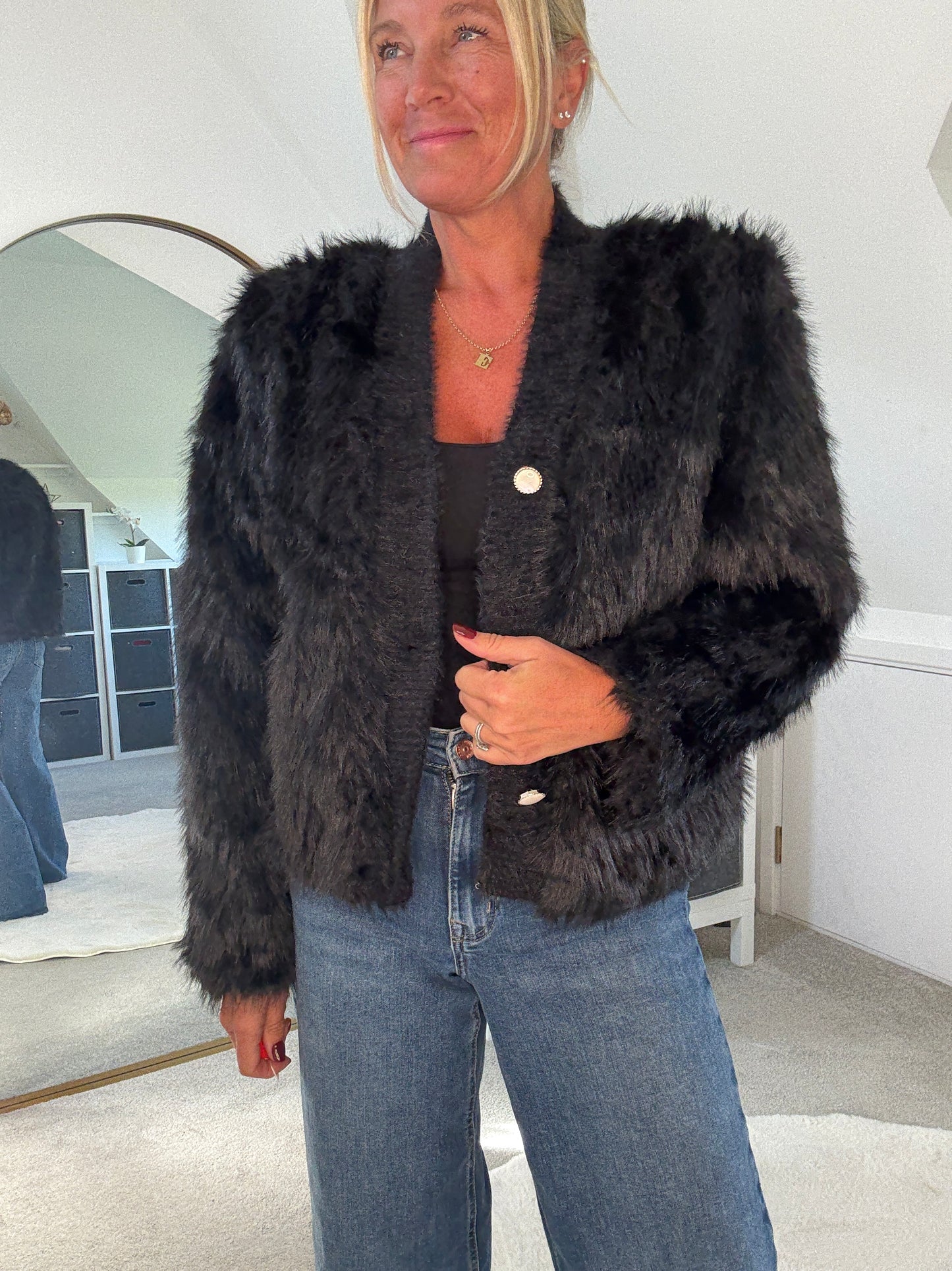 Faux Fur Cardigan