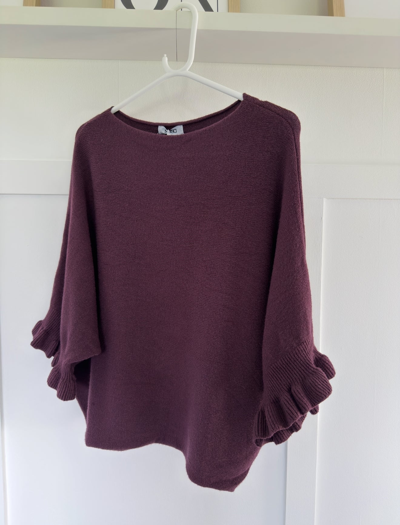 Frill Sleeve Batwing Jumper | Lots of colours