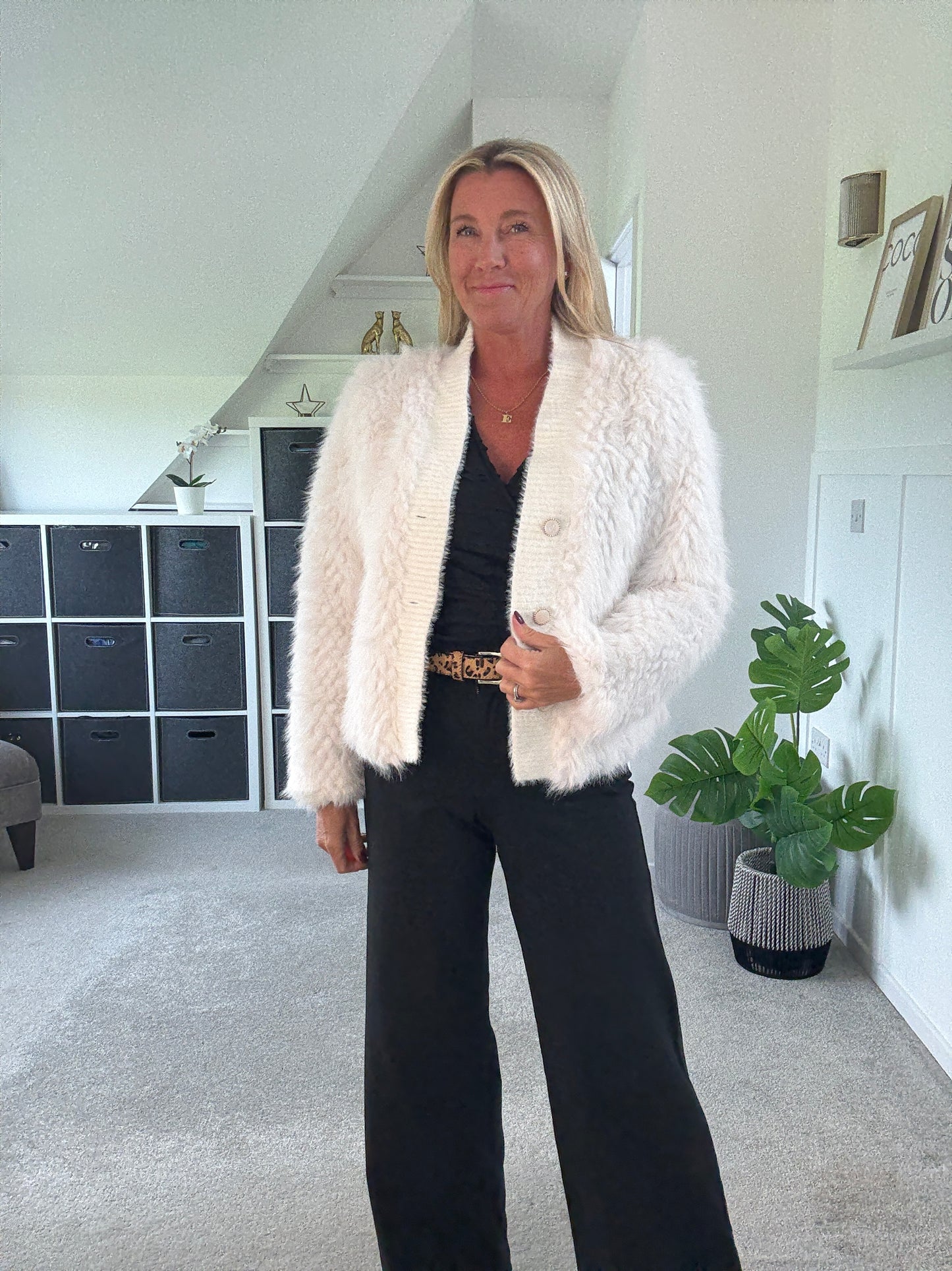 Faux Fur Cardigan