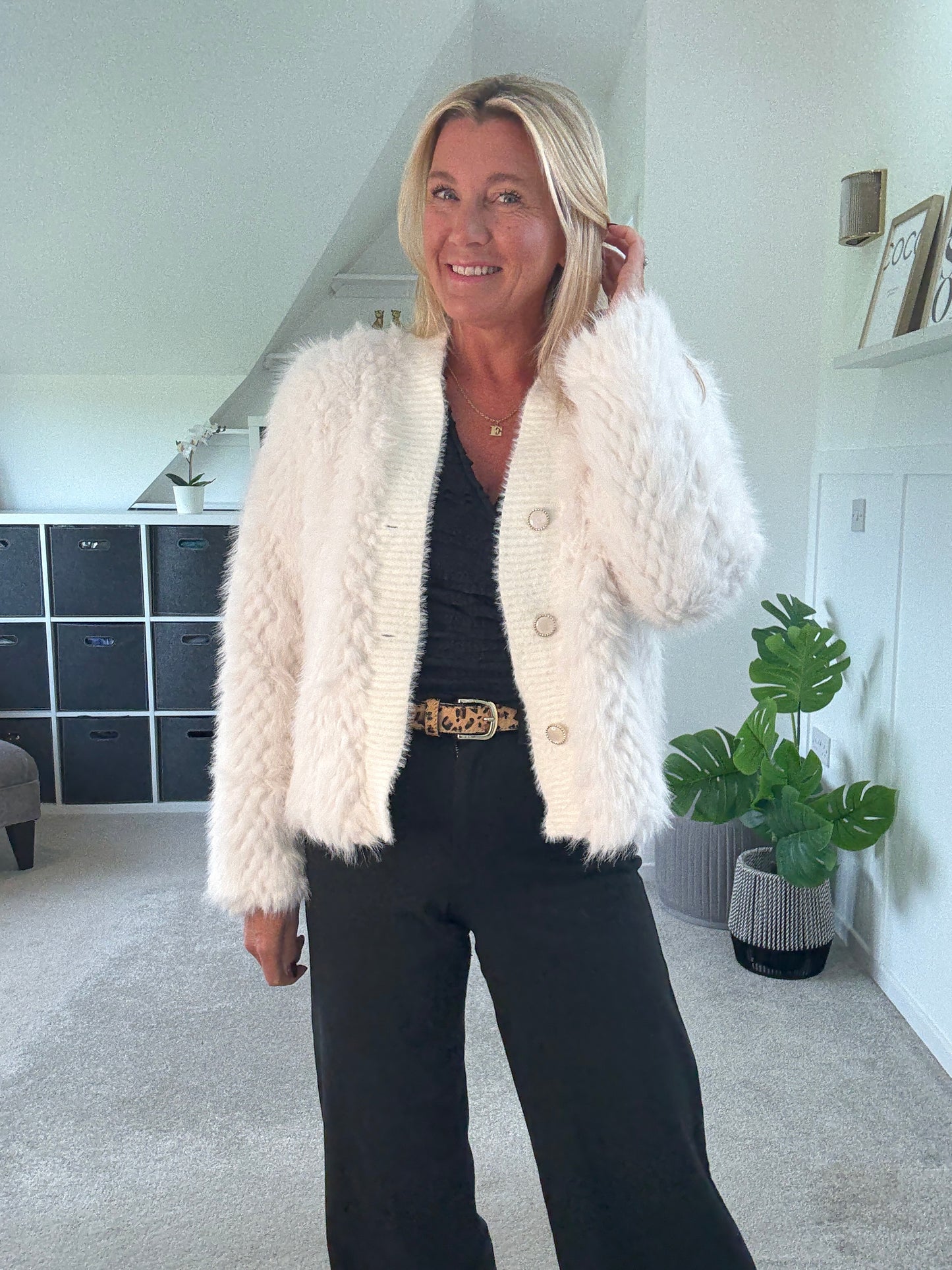 Faux Fur Cardigan
