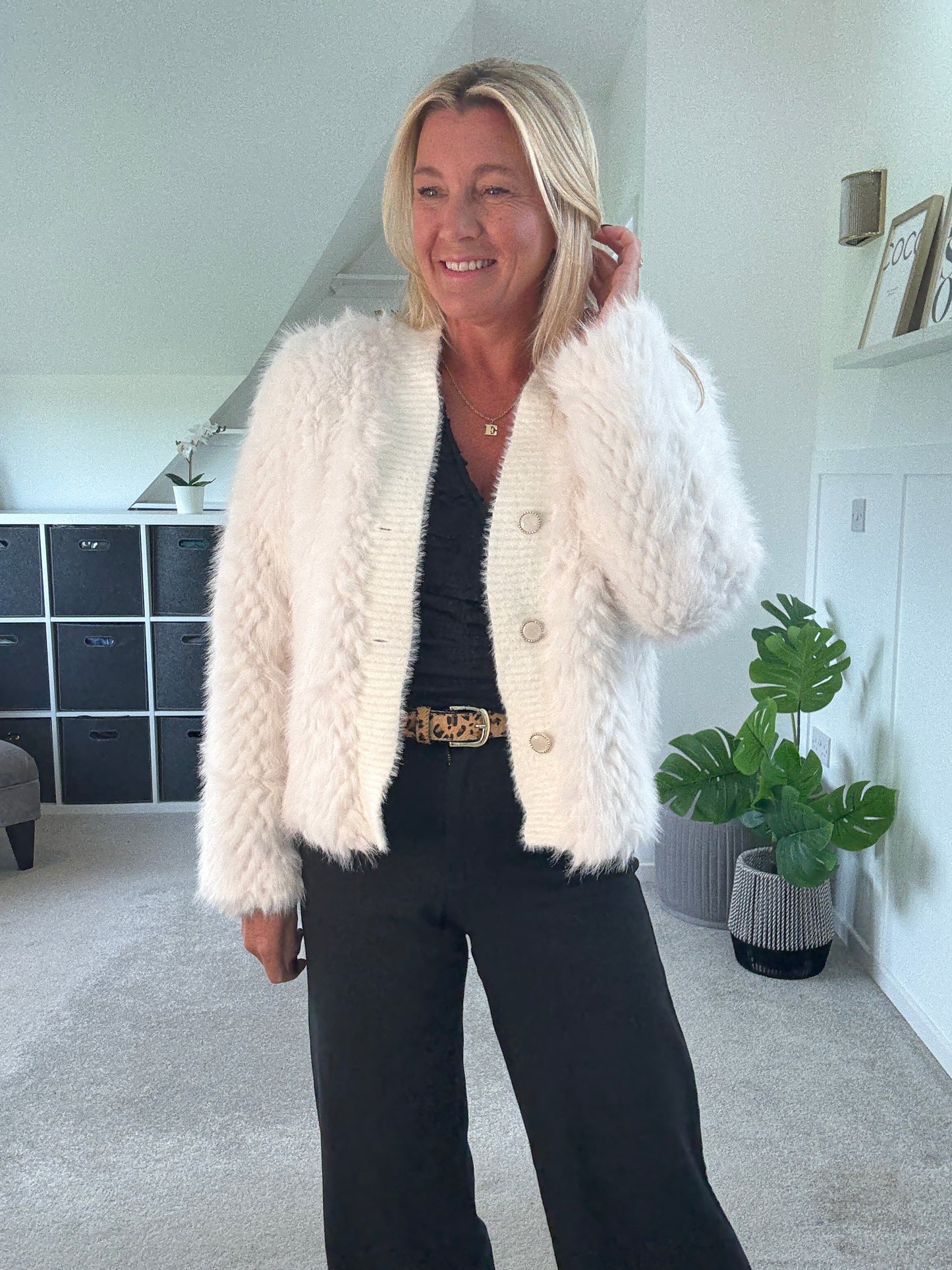 Faux Fur Cardigan