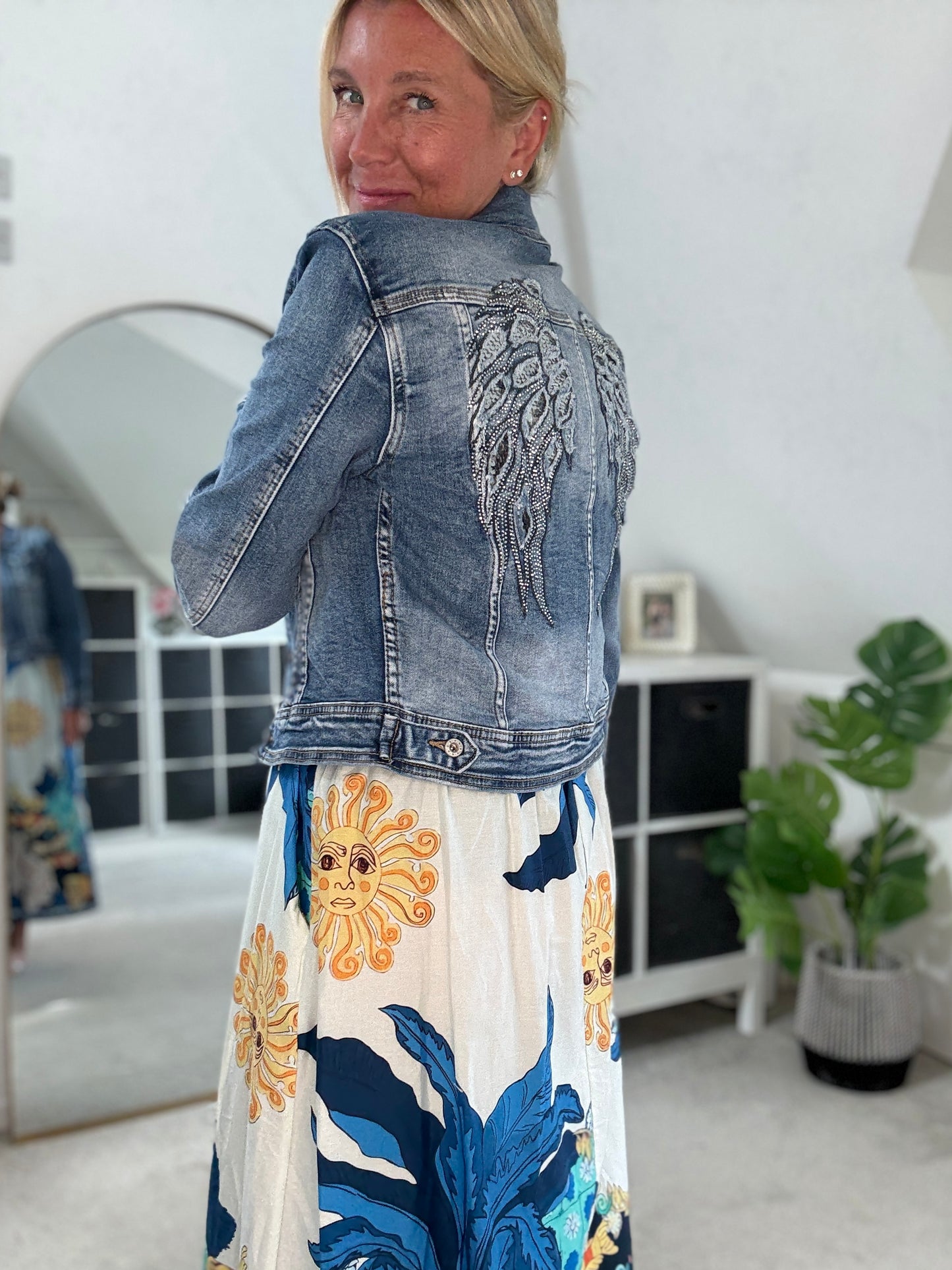 Melly & Co Angel Wing Denim Jacket
